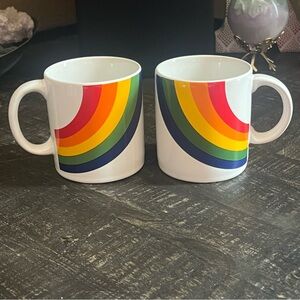 VTG 1984 FTD Rainbow Coffee Tea Mug LGBTQ‎ Pride/ Stranger Things Set